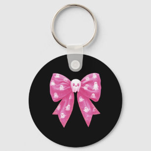Chaveiro Arco Rosa Fantasma Coquette Halloween Spooky Seaso