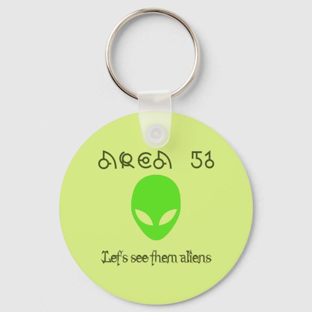 Chaveiro Área 51 Vamos veja os aliens (Frente)