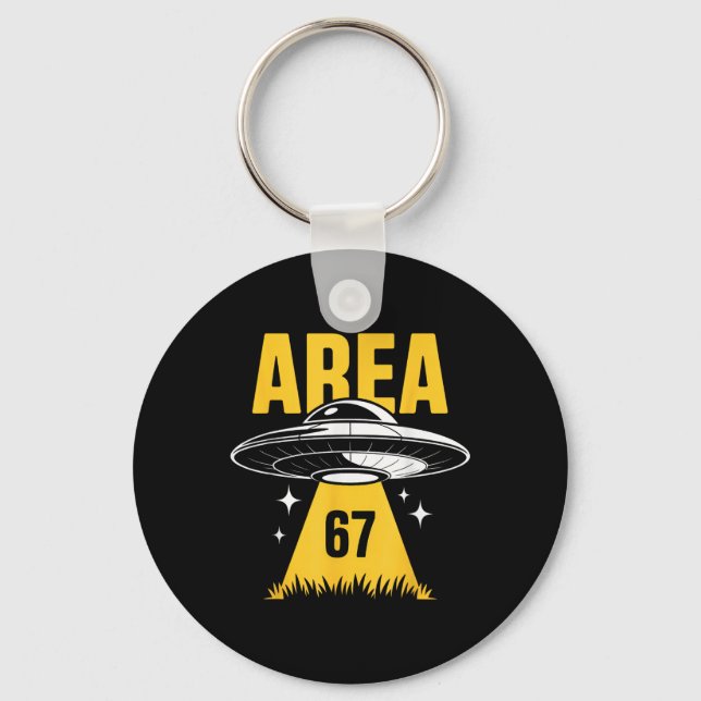 Chaveiro Área 67 Feixe de Luz de Disco Voador Ufo  (Frente)