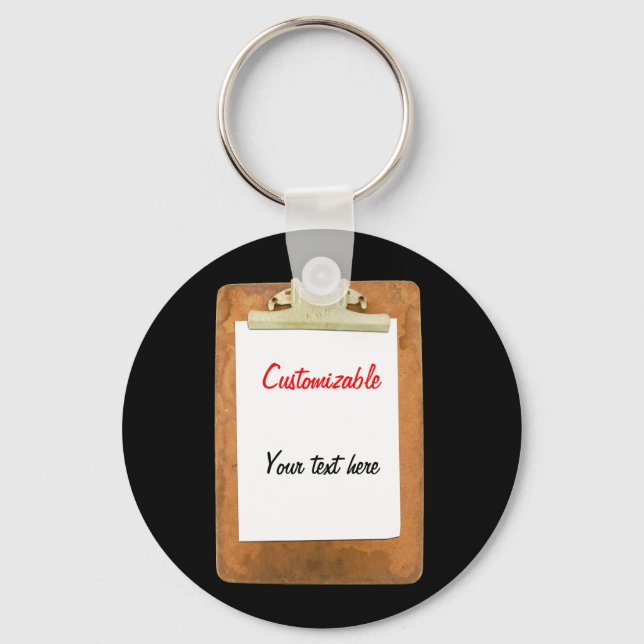 Chaveiro Área de transferência com white paper simples (Frente)