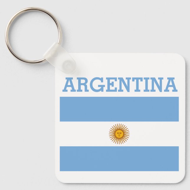 Chaveiro Argentina Bandeira Futebol do futebol argentino Bl (Frente)