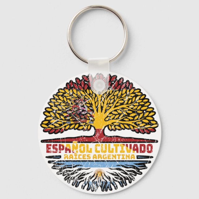 Chaveiro Argentina Espanha argentina argentina (Frente)