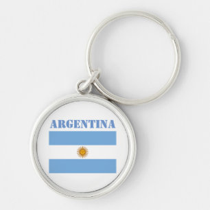 Chaveiro Argentina Flag Footballs Soccer Argentine Blue