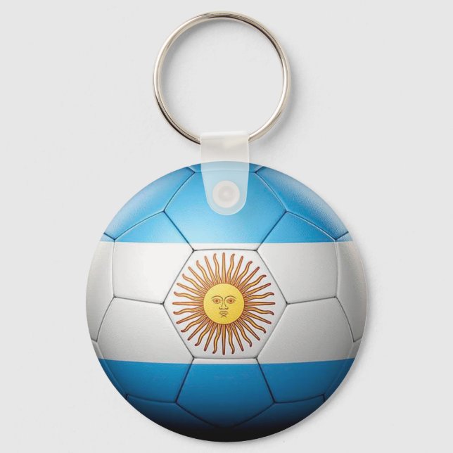 Chaveiro Argentina Flag Soccer Ball (Frente)