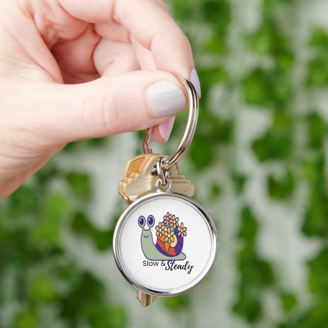 Chaveiro Argola de Chave Redonda com Caracol-Presente para  (Mão)