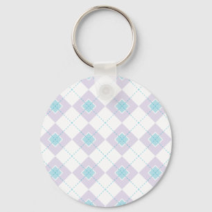 Chaveiro Argyle azul e roxo