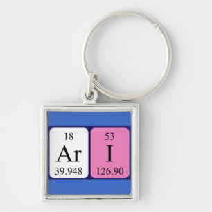 Chaveiro Ari periodic table name keyring