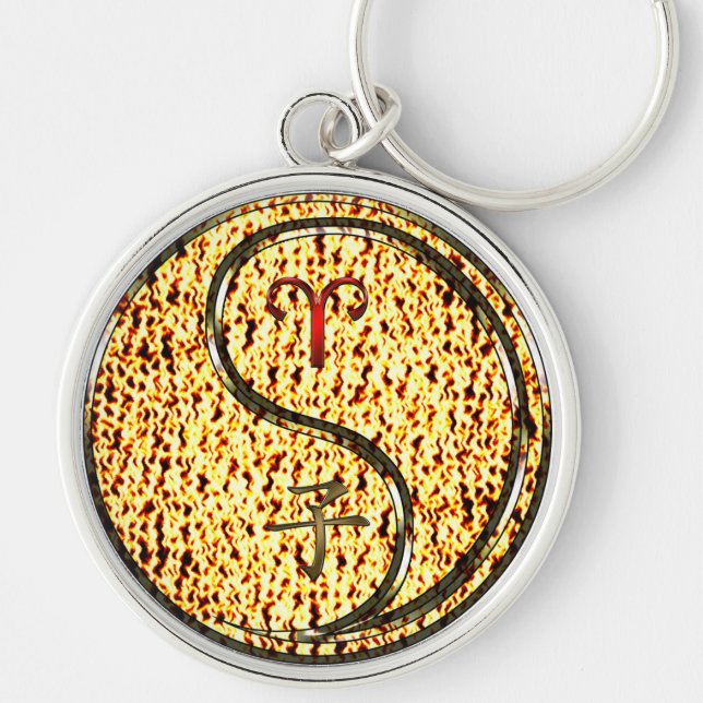 Chaveiro Aries e Fire Rat (Frente)