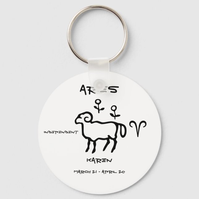 Chaveiro Áries Personalizadas (Frente)