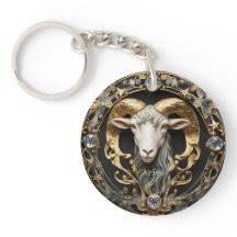 Aries Ram, Diamante e Dourada Personalizada