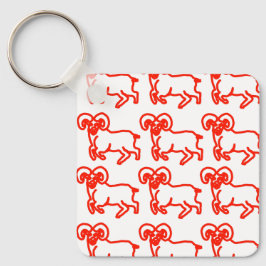 Chaveiro Aries Ram Keychain – Minimal Zodiac Animal Outline