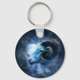 Chaveiro Aries Zodiac - Símbolo Astrologico Azul Ram