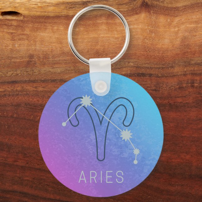 Chaveiro Aries Zodiac - Sinal de Estrela Constelação de Hor (Frente)