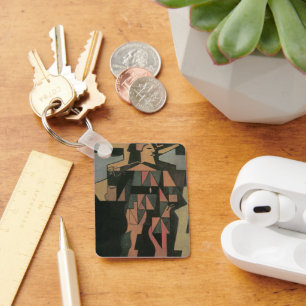 Chaveiro Arlequim por Juan Gris, Arte Cubista Vintage