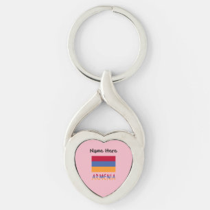 Chaveiro Armênia e Bandeira Armênia Personalizadas