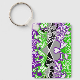 Chaveiro Aroace Radioative Pride Flag Squiggles