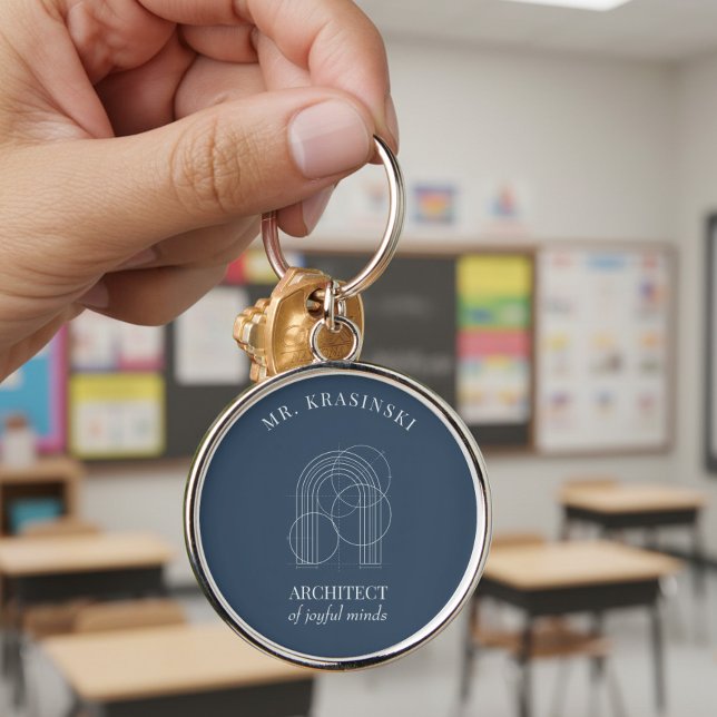 Chaveiro Arquiteto de Mentes Alegres Professor Personalizad (Personalized keychain, teacher appreciation gift by Darling & May)