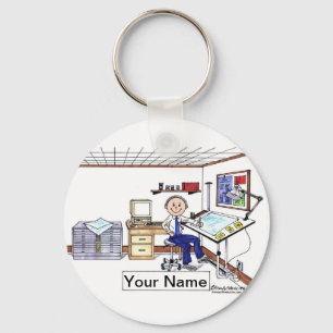 Chaveiro Arquiteto Personalizado - Engenheiro, desenho masc