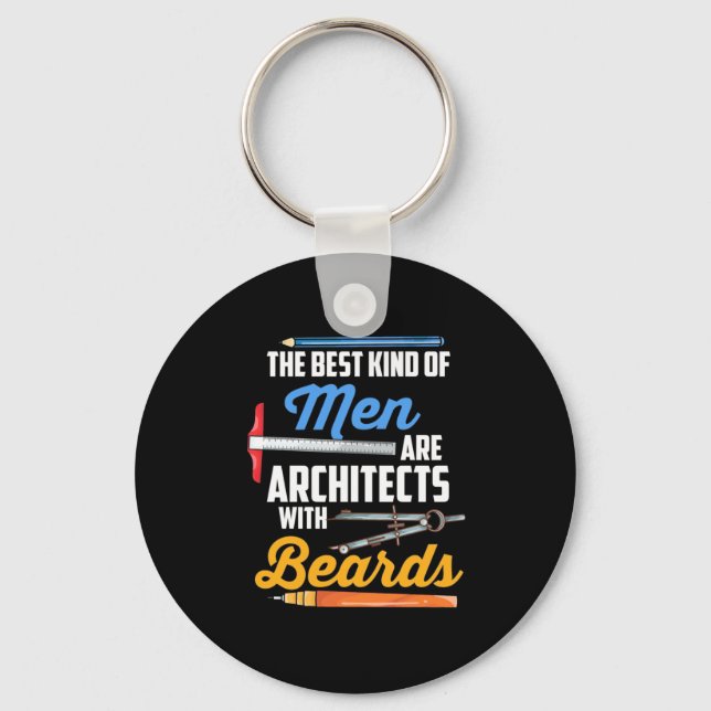 Chaveiro Arquitetos masculinos com barbas (Frente)