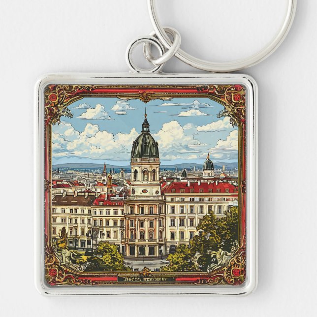 Chaveiro Arquitetura Europeia Ornamentada (Frente)
