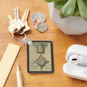 Chaveiro Arquitetura Vintage, Coroa de Capital Decorativa