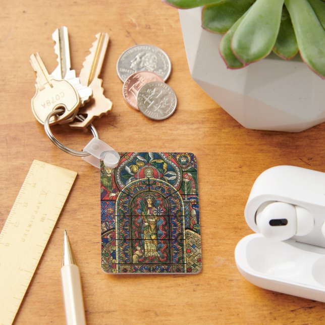 Chaveiro Arquitetura Vintage, Janela de Vidro da Igreja (Mesa)