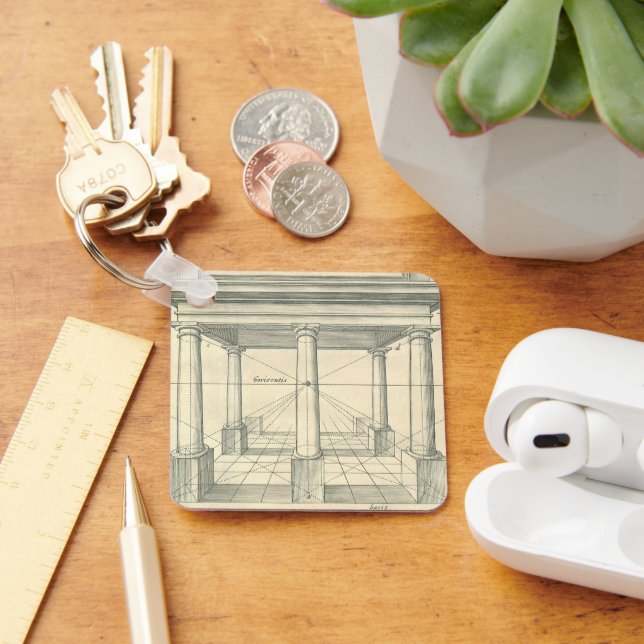 Chaveiro Arquitetura Vintage, Portico Romano com Colunas (Mesa)