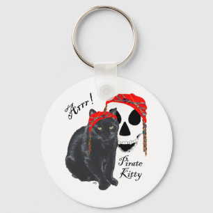 Chaveiro Arrrr!  Gata Pirata Preta Kitty