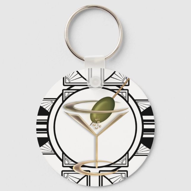 Chaveiro Art Deco Cocktails Keychains (Frente)
