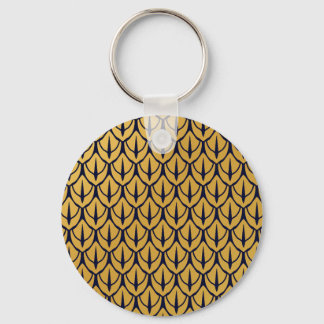 Chaveiro Art Deco Dragon Scales - Blue and Gold Scales