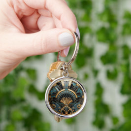 Chaveiro Art Deco Vintage Geométrico Elegante