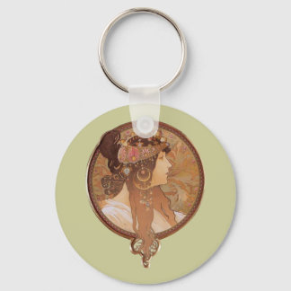 Chaveiro Art Nouveau - Cabeça Bizantina, Brunette