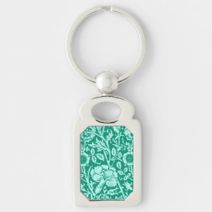 Chaveiro Art Nouveau Carnação Damask, Turquoise