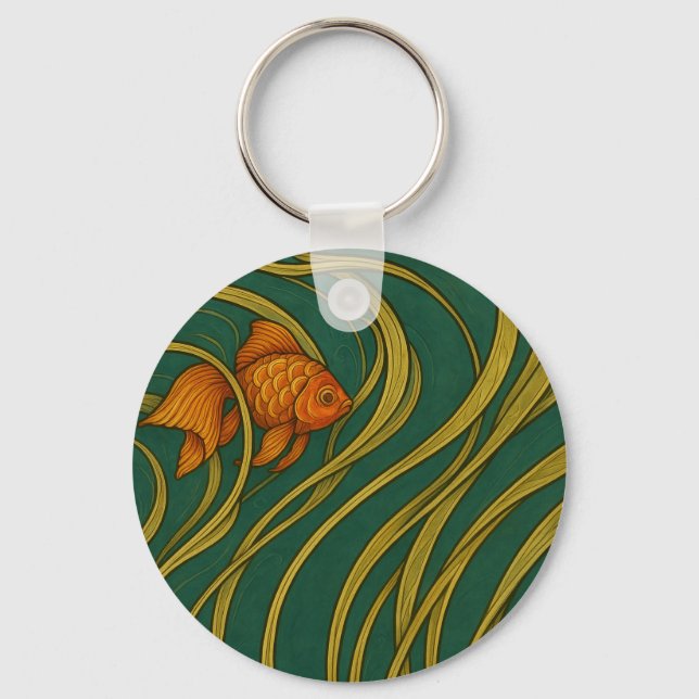 Chaveiro Art Nouveau Goldfish  (Frente)