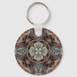 Chaveiro Art nouveau - padrão geométrico de vinheta