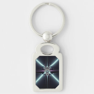 Chaveiro Arte Abstrata Estrela Azul
