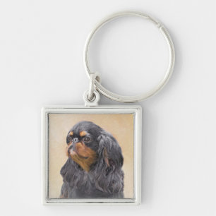 Chaveiro Arte Animal Original Pintura Inglesa Toy Spaniel
