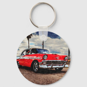 Chaveiro Arte aquosa do Chevrolet Bel Air de 1956