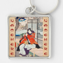 Chaveiro Arte clássica vintage japonesa de ukiyo-e de flaut