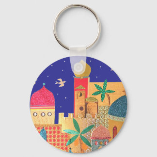 Chaveiro Arte Colorida de Jerusalém