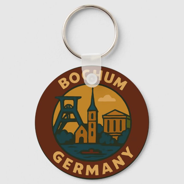 Chaveiro Arte da Cidade de Bochum Alemanha (Frente)