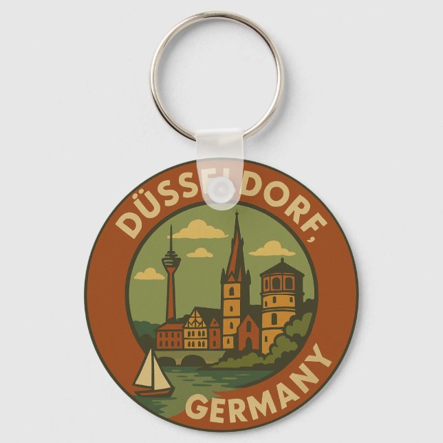 Chaveiro Arte da Cidade de Düsseldorf Alemanha (Frente)