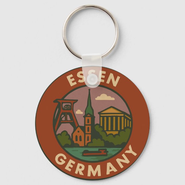 Chaveiro Arte da Cidade de Essen Alemanha (Frente)