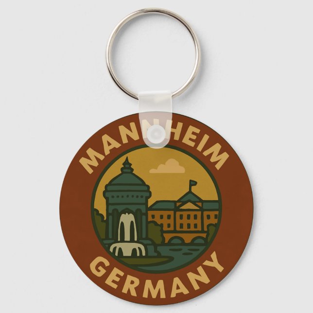 Chaveiro Arte da Cidade de Mannheim Alemanha (Frente)