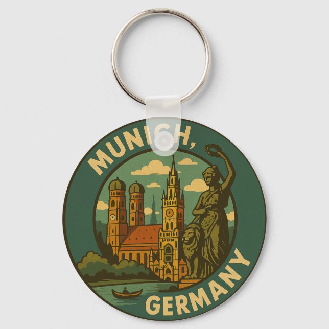 Chaveiro Arte da Cidade de Munique Alemanha (Frente)