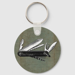 Chaveiro Arte da faca de bolso do vintage