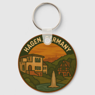 Chaveiro Arte da Paisagem Urbana de Hagen Alemanha