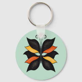 Chaveiro Arte de Abstrato de Borboleta bonito