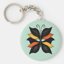Chaveiro Arte de Abstrato de Borboleta bonito