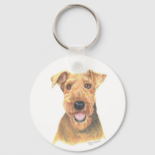 Chaveiro Arte de Airedale Terrier